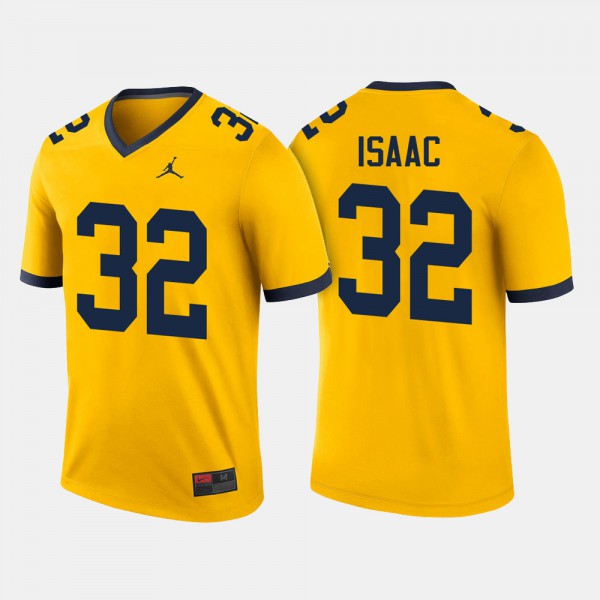 Michigan Wolverines #32 Men Ty Isaac Jersey Maize NCAA College Football